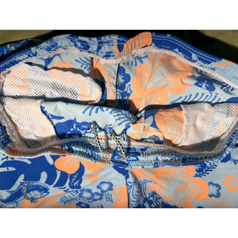 Columbia PFG Mens Blue Orange Hibiscus Marlin Fishing Shorts Size Med Omni-Shade - Picture 6 of 6